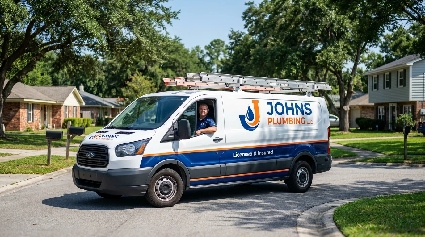 Johns Plumbing LLC service van in Hopkinsville, KY